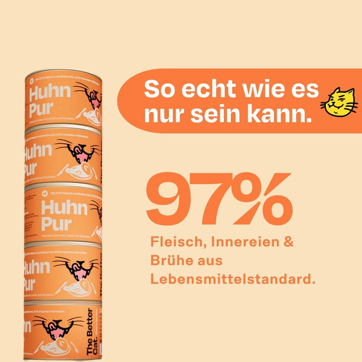 6x200g Monoprotein Huhn Pur Nassfutter