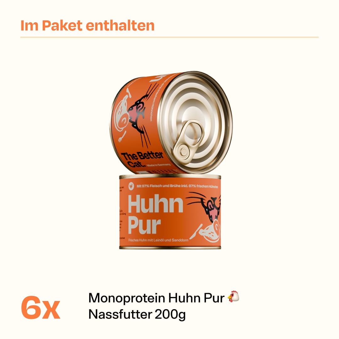 6x200g Monoprotein Huhn Pur Nassfutter
