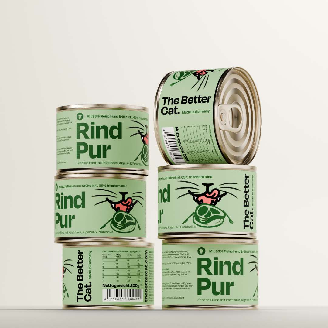 6x200g Monoprotein Rind Pur Nassfutter
