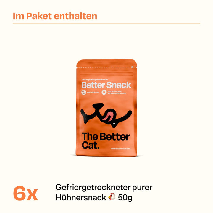 6x50g gefriergetrockneter Hühnersnack 🐔