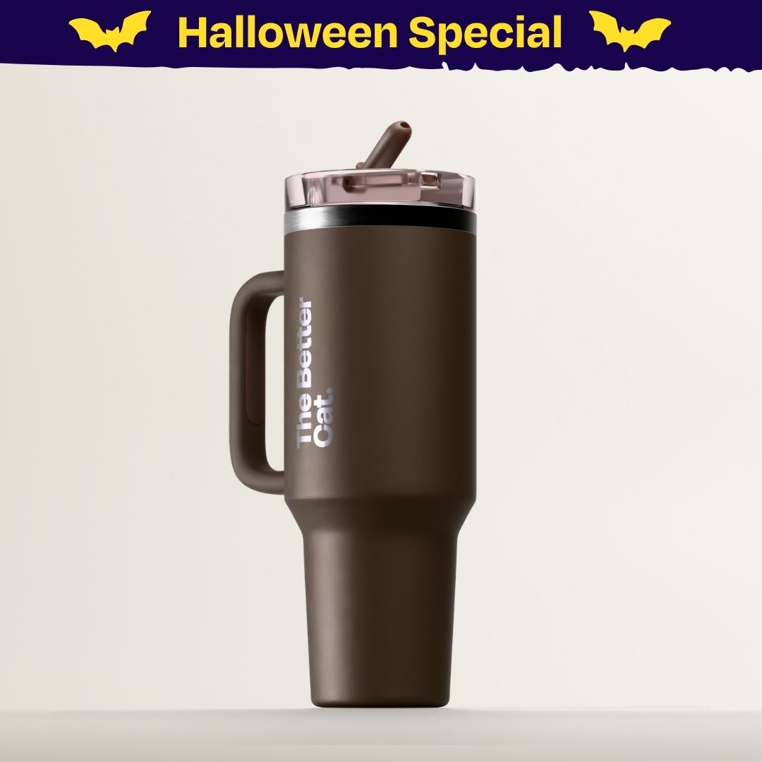Halloweenbecher im Stanley-Stil | Coffee Farbe