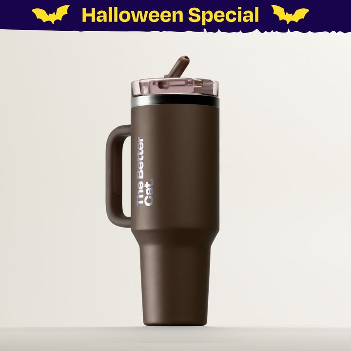 Halloweenbecher im Stanley-Stil | Coffee Farbe