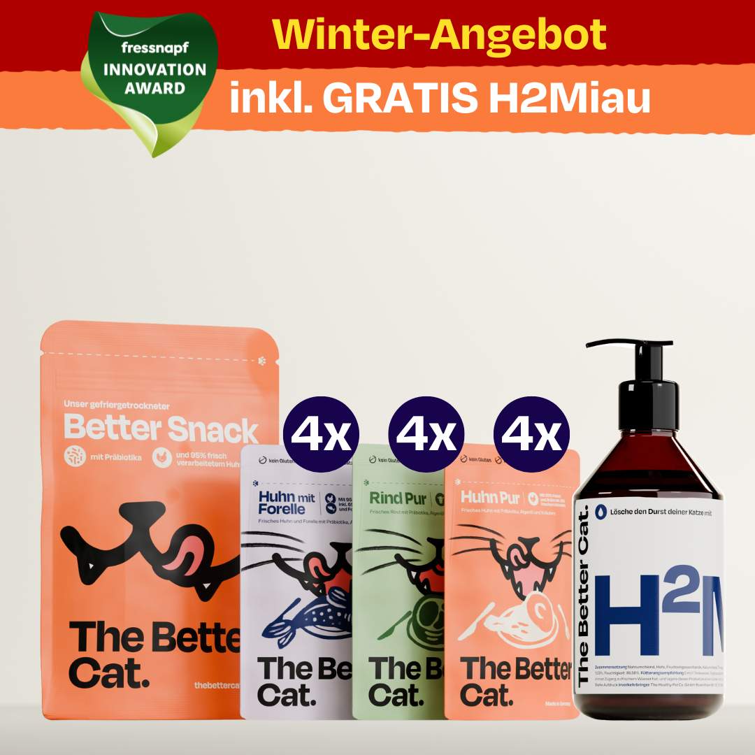 Nassfutter Starterpack inkl. GRATIS H2Miau Hydration Booster