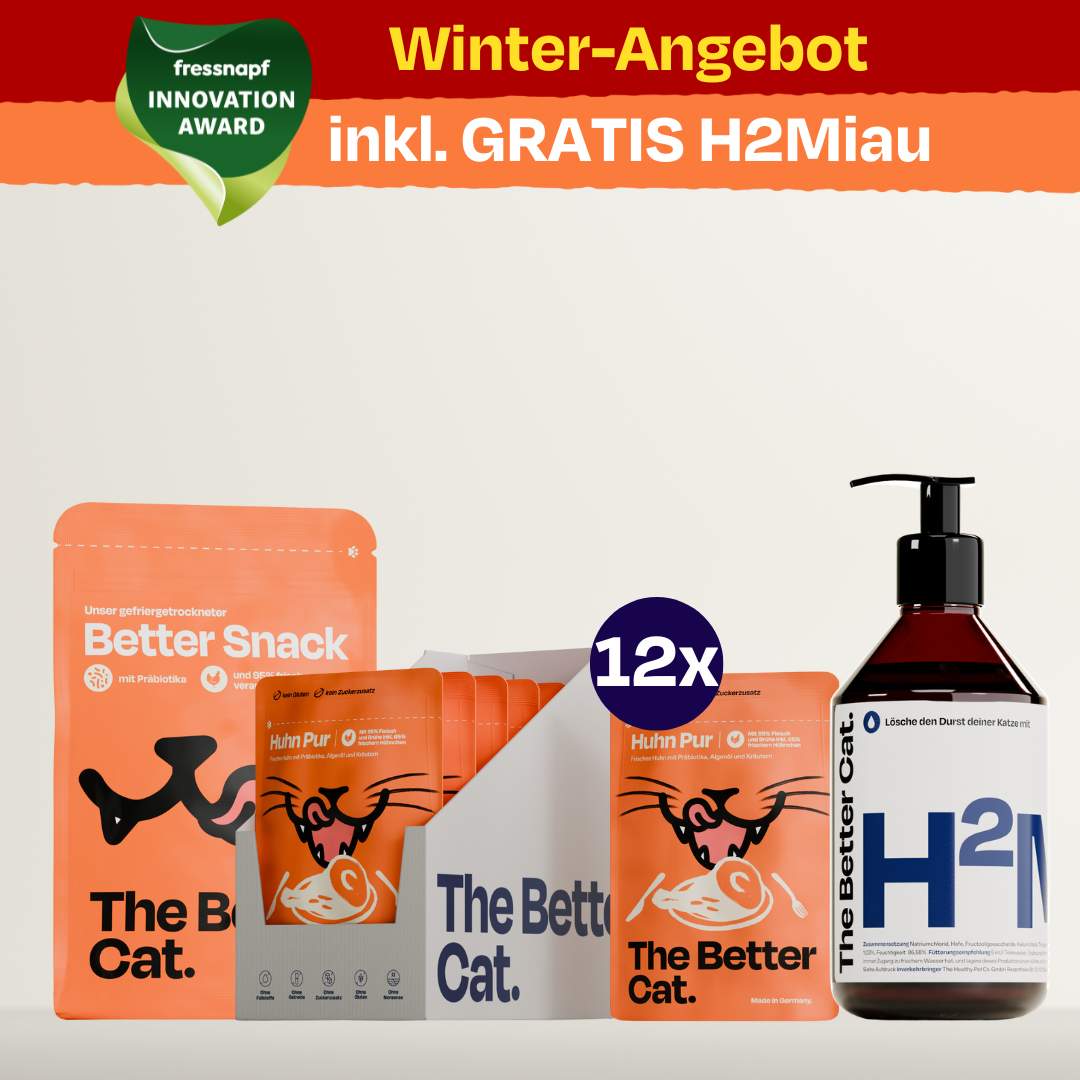 Nassfutter Starterpack inkl. GRATIS H2Miau Hydration Booster