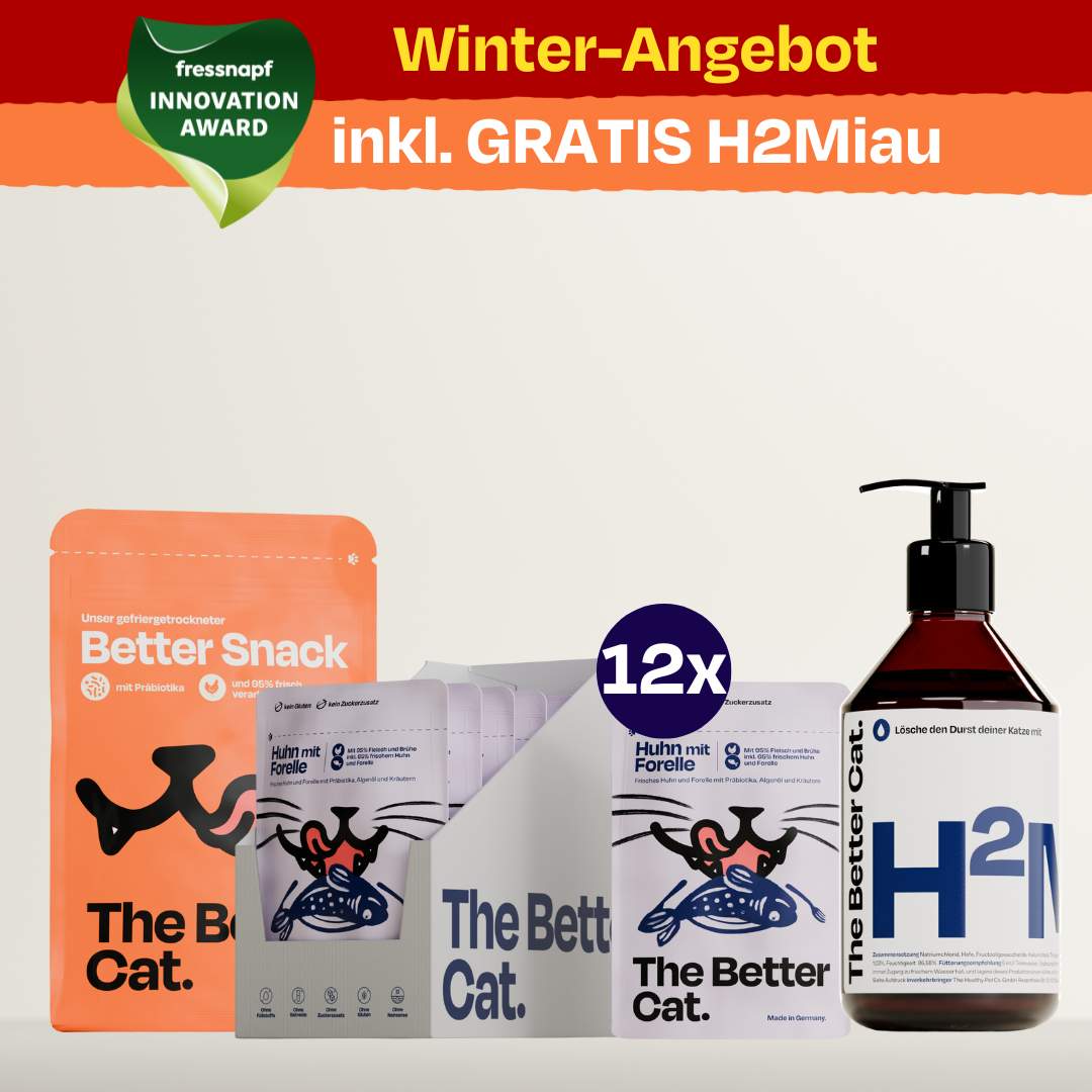 Nassfutter Starterpack inkl. GRATIS H2Miau Hydration Booster