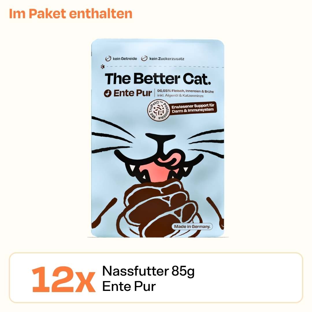 12x85g Monoprotein Ente Pur Nassfutter