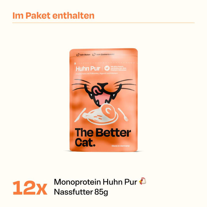 12x85g Monoprotein Huhn Pur Nassfutter