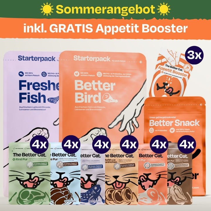 Frisches Starterpack inkl. GRATIS Appetit Booster Proben
