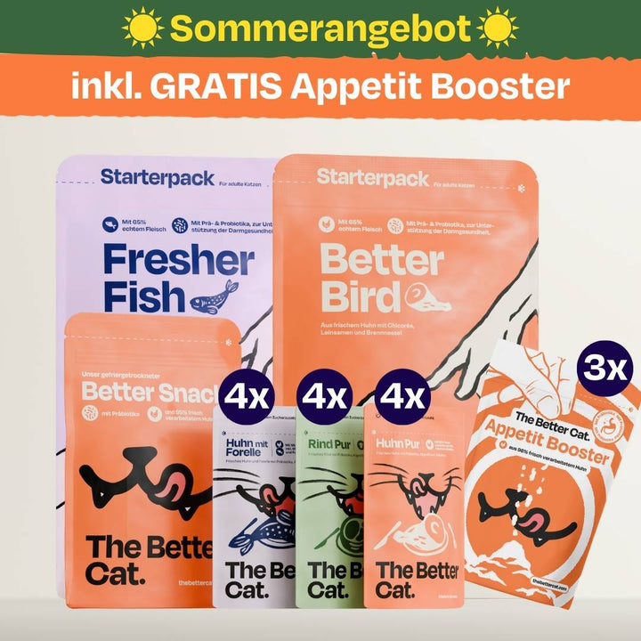 Frisches Starterpack inkl. GRATIS Appetit Booster Proben