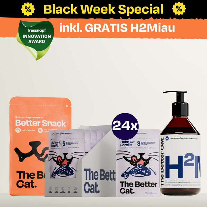 Nassfutter Starterpack inkl. GRATIS H2Miau Hydration Booster