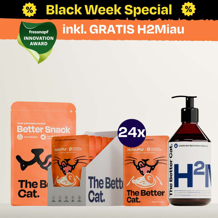 Nassfutter Starterpack inkl. GRATIS H2Miau Hydration Booster