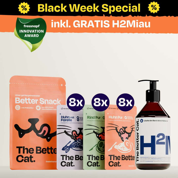 Nassfutter Starterpack inkl. GRATIS H2Miau Hydration Booster
