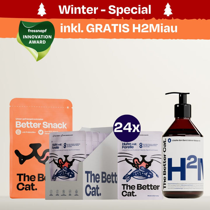 Nassfutter Starterpack inkl. GRATIS H2Miau Hydration Booster