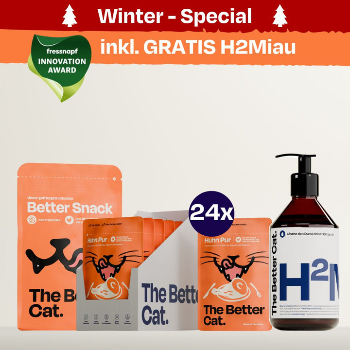 Nassfutter Starterpack inkl. GRATIS H2Miau Hydration Booster