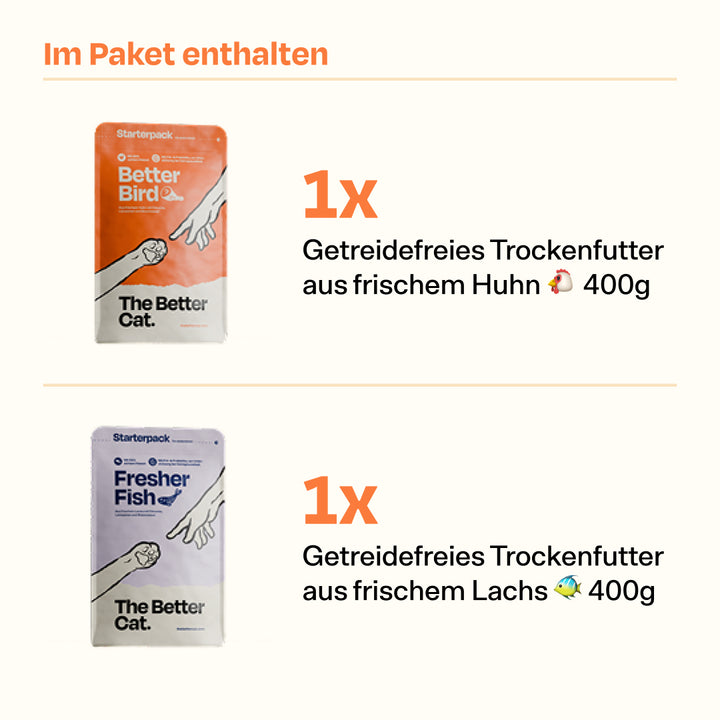 2x 400g Getreidefreies Trockenfutter Mix