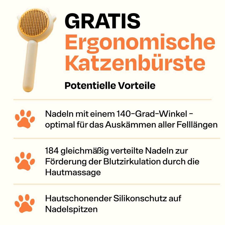 Flohschutz-Paket mit GRATIS ergonomischer Katzenbürste