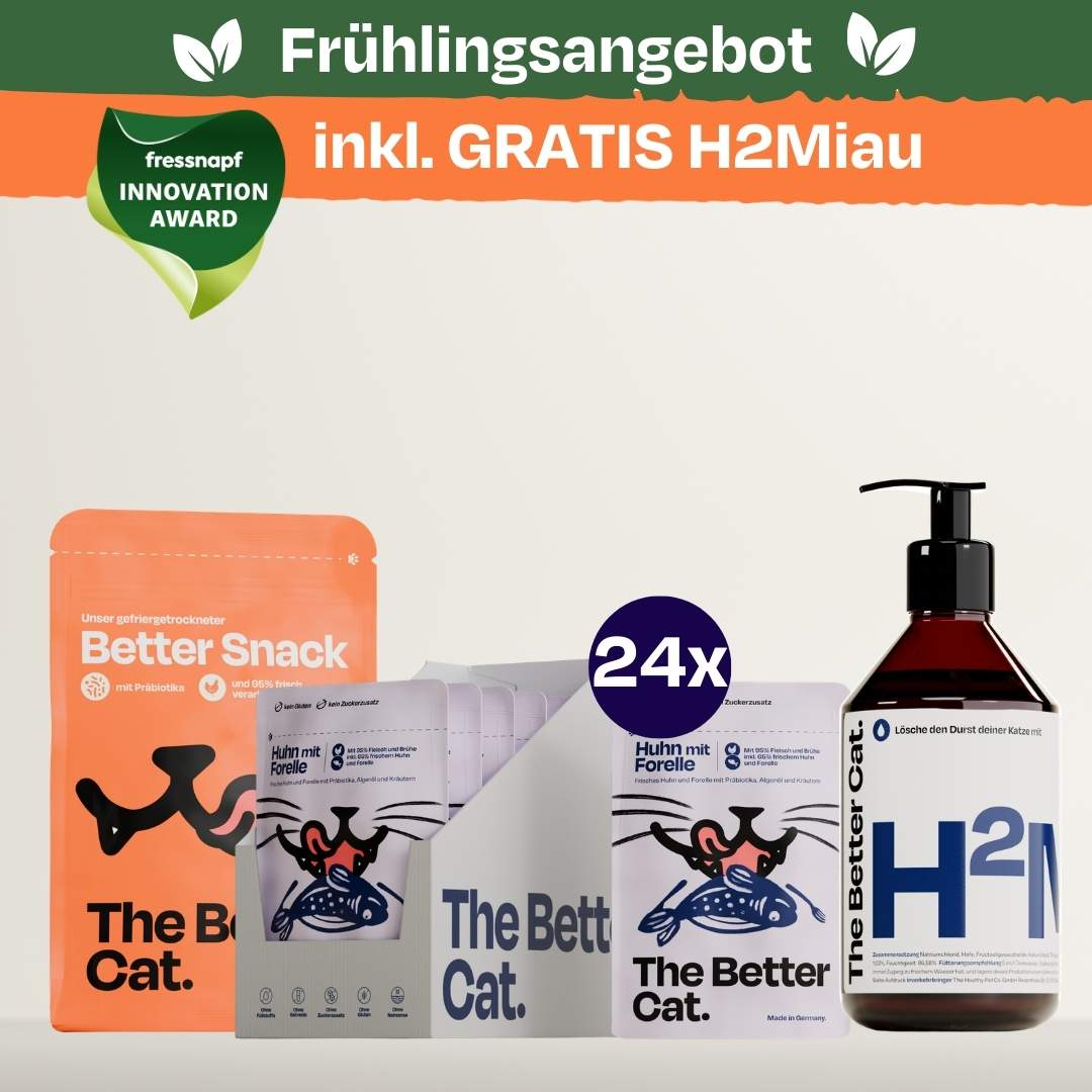Nassfutter Starterpack inkl. GRATIS H2Miau Hydration Booster