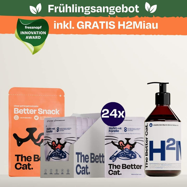 Nassfutter Starterpack inkl. GRATIS H2Miau Hydration Booster
