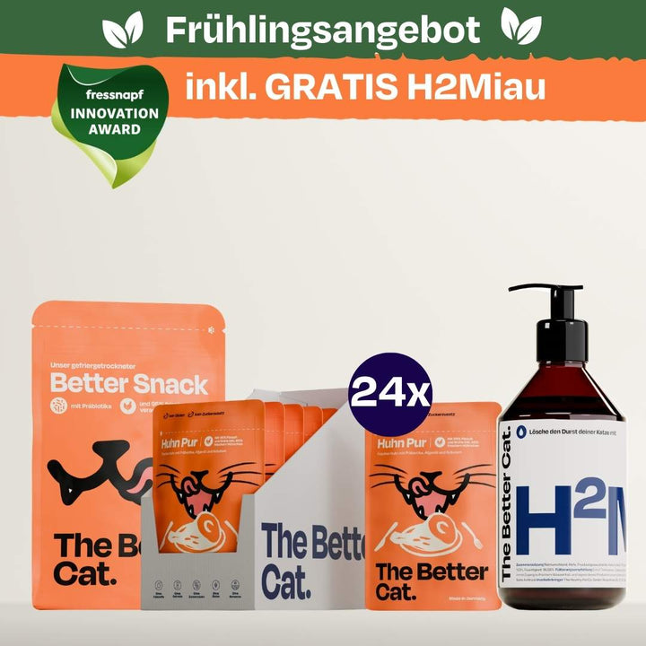 Nassfutter Starterpack inkl. GRATIS H2Miau Hydration Booster