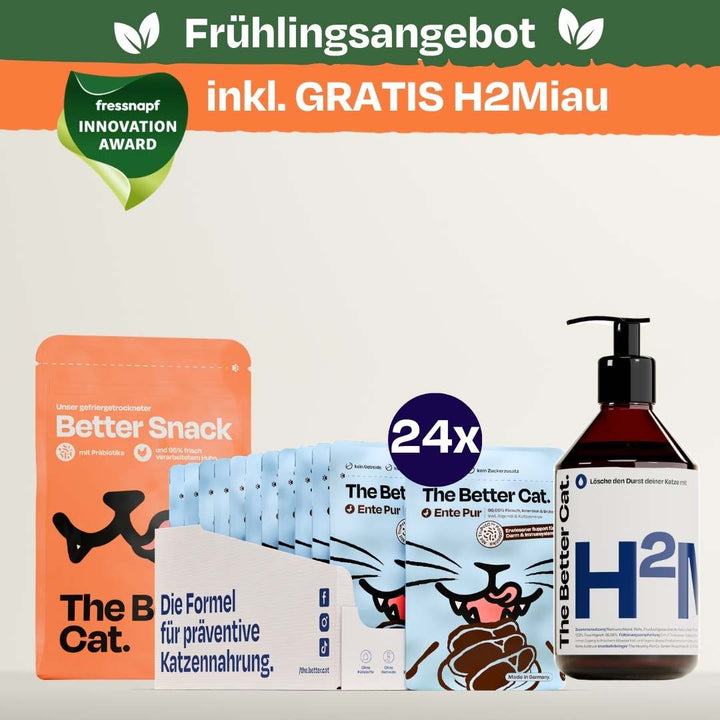 Nassfutter Starterpack inkl. GRATIS H2Miau Hydration Booster