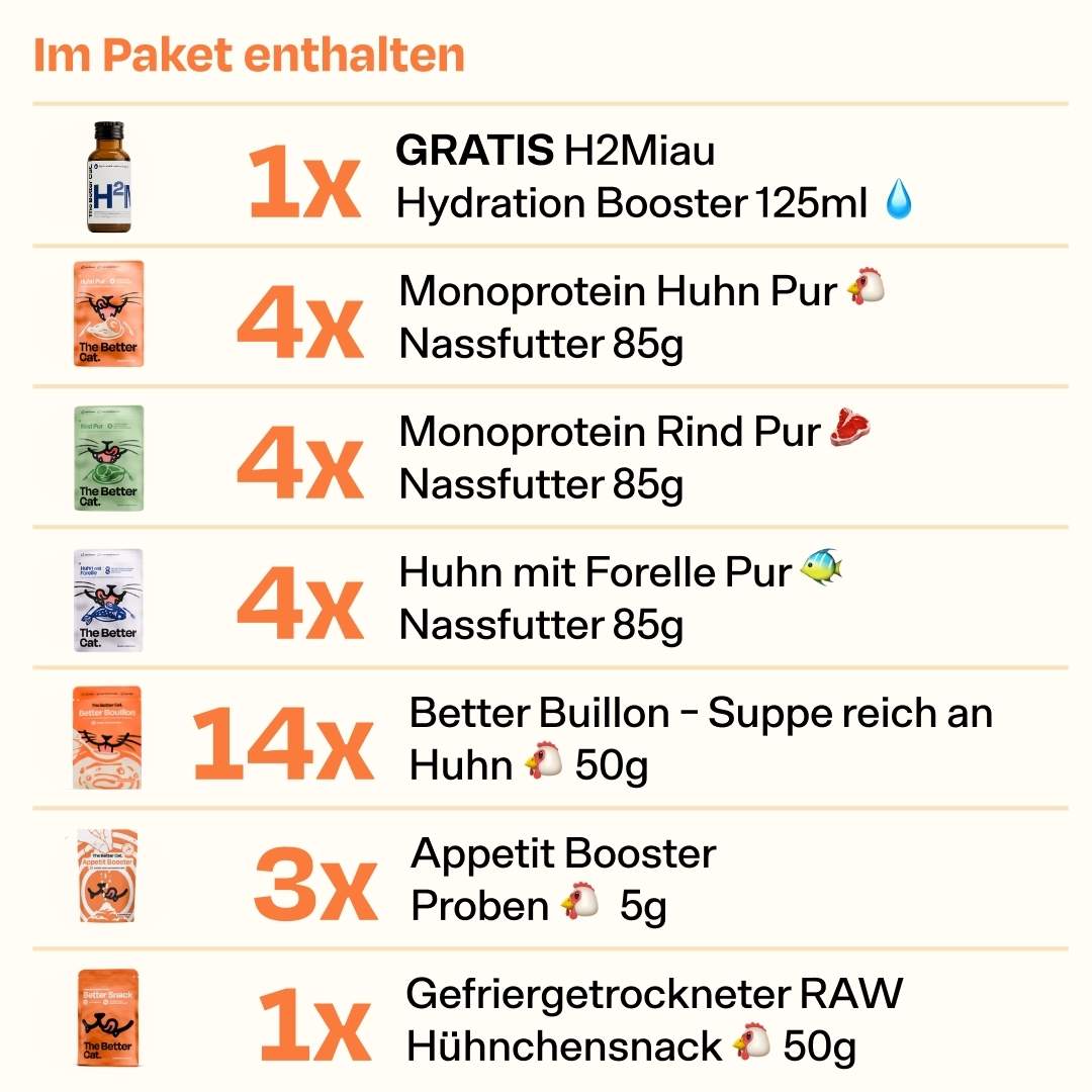 Nassfutter Probierpack inkl. GRATIS Hydration Booster