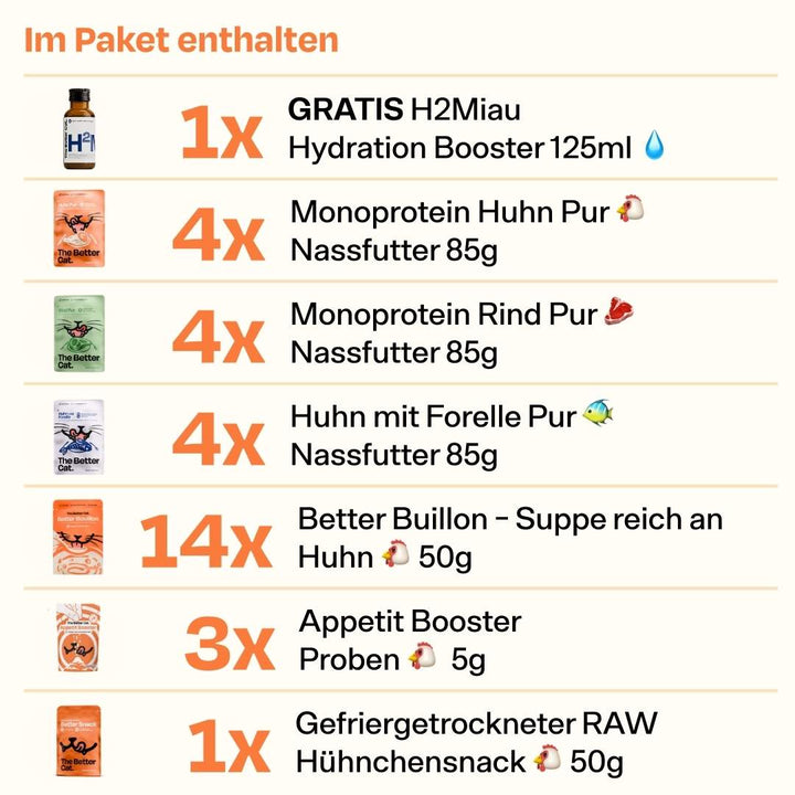 Nassfutter Probierpack inkl. GRATIS Hydration Booster