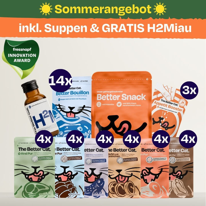 Nassfutter Probierpack inkl. GRATIS H2Miau Hydration Booster