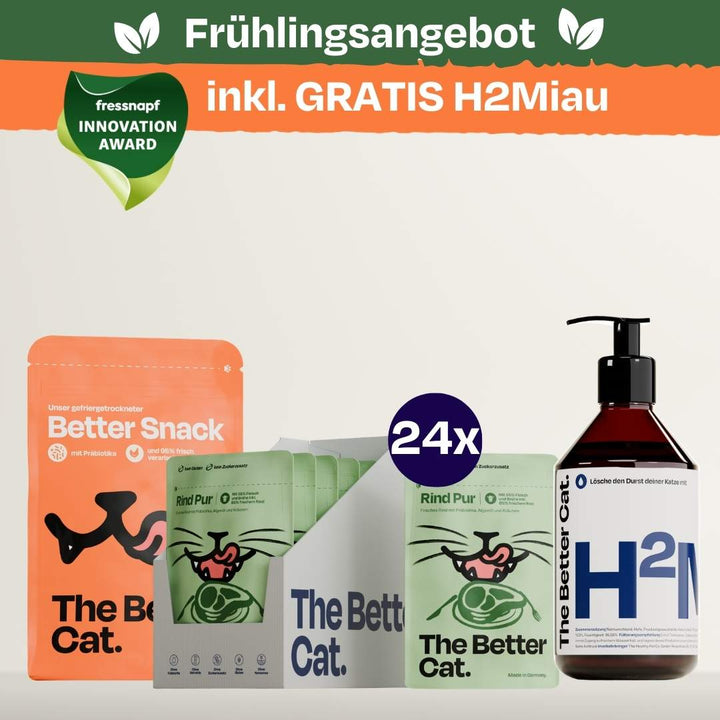 Nassfutter Starterpack inkl. GRATIS H2Miau Hydration Booster