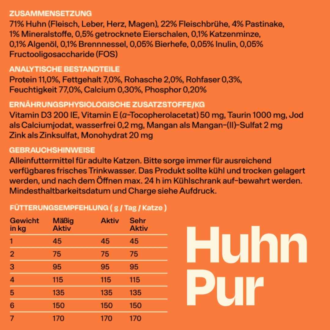 6x200g Monoprotein Huhn Pur Nassfutter