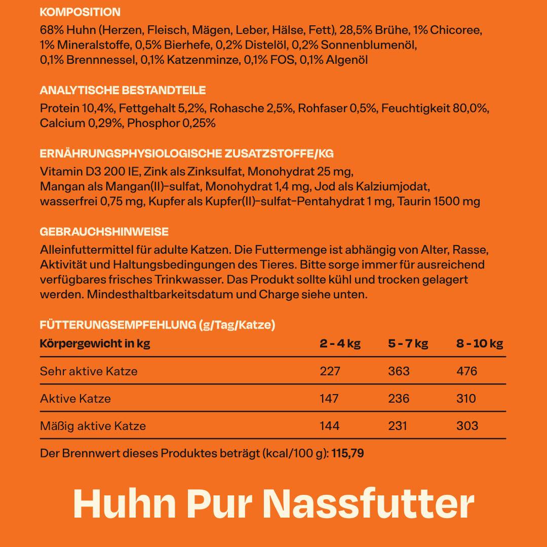 7x85g Monoprotein Huhn Pur Nassfutter