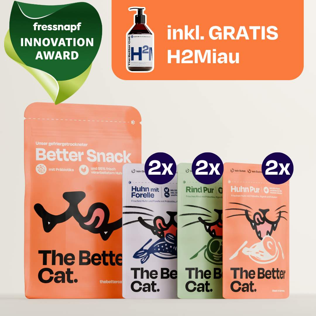 Nassfutter Starterpack inkl. GRATIS H2Miau Hydration Booster