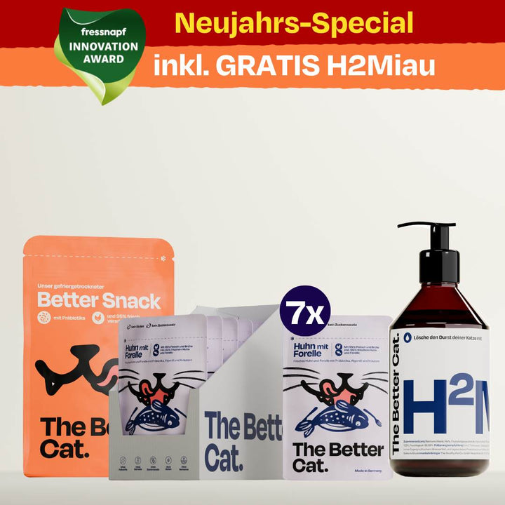 Nassfutter Starterpack inkl. GRATIS H2Miau Hydration Booster