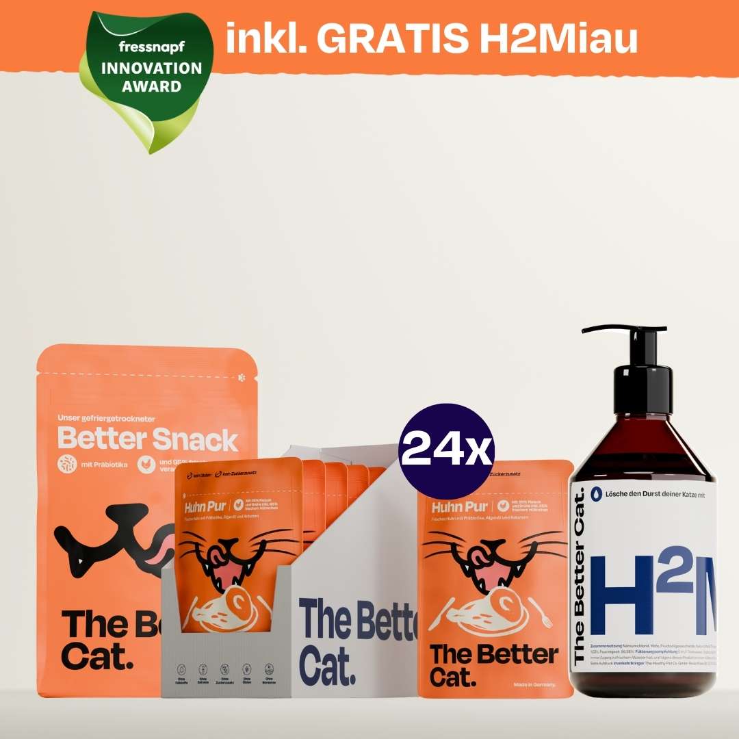 Nassfutter Starterpack inkl. GRATIS H2Miau Hydration Booster