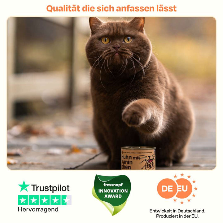 6x200g Huhn mit Kaninchen Nassfutter